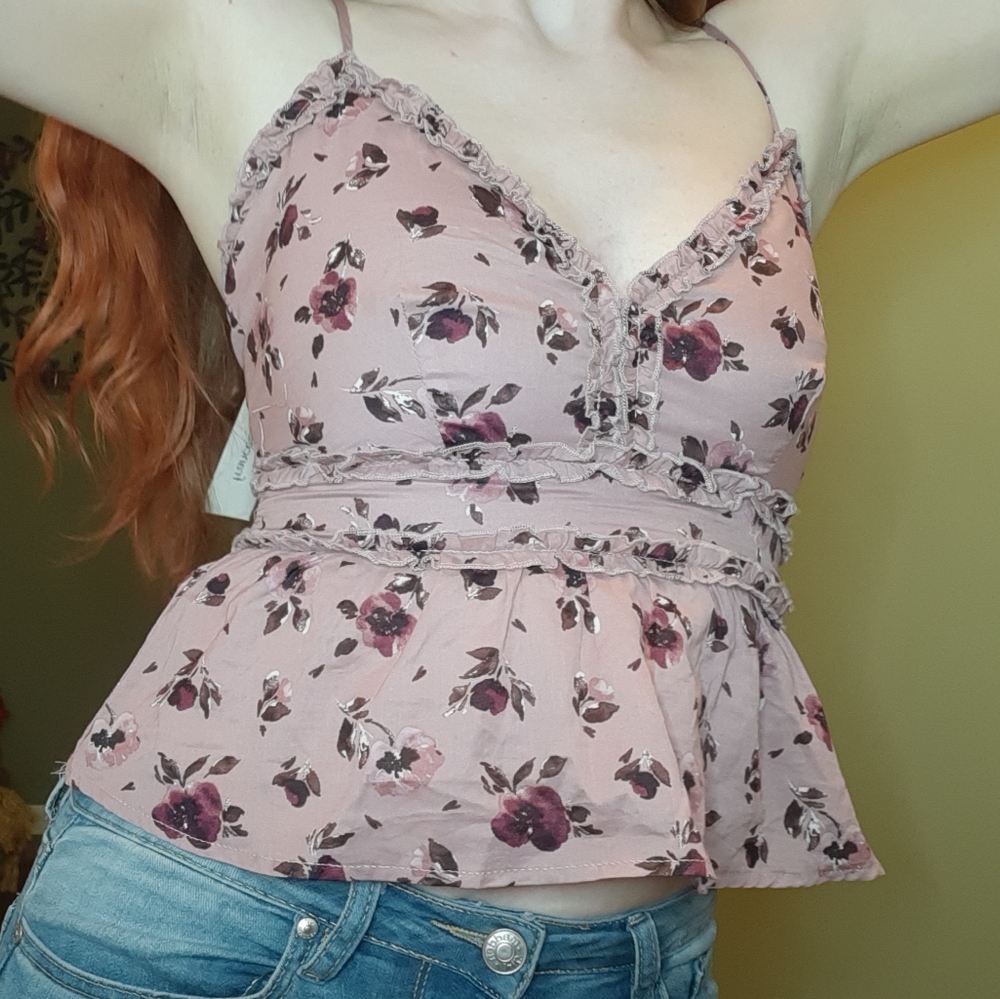 Francesca's floral blouse